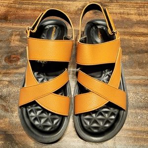 Aerothotic Winx Open Toe Slingback Tan Sandals